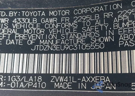2012 Toyota Prius V Five z USA, uszkodzony, nr VIN JTDZN3EU9C3105550